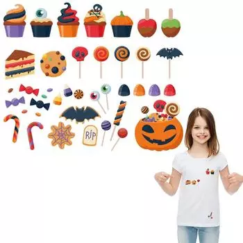 Термопереводные наклейки с различными элементами, футболки с горячими слезами, платья, набор «сделай сам», термопереводная аппликация, небольшой размер