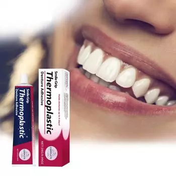 Термопластичный клей для зубных протезов, термопластичный клей для зубных протезов, термопластичный клей для зубных протезов, безопасный клей для зубных протезов One Size белый