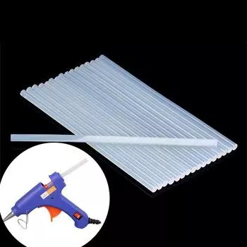 Термоплавкий клей-карандаш, термостойкий белый прозрачный клей-карандаш, ручной высоковязкий термоплавкий стержень, полоска термоплавкого клея 7 мм 10PC