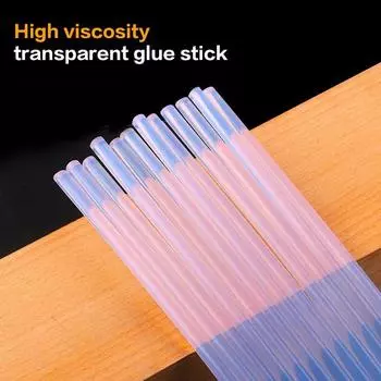 Термоплавкий клей-карандаш, устойчивый к высоким температурам, белый прозрачный клей-карандаш, высококлеевой термоклей ручной работы, 7 мм * 15 мм 5 pcs