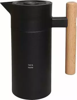 Термопот кофейный настольный чайник небольшой из нержавеющей стали с деревянной ручкой стильный термопот легко моется настольный чайник [Teranuvo] теплый/холодный