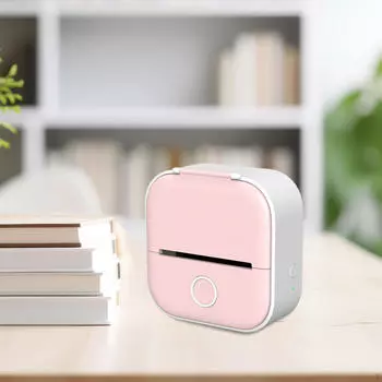 Термопринтер Компактный принтер, Чеки План Журнал Смартфон Учебные заметки Списки без чернил QR-коды белый