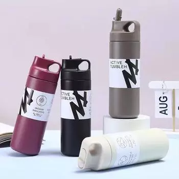 Термос 600 мл из нержавеющей стали 304, термос, термос, термос, бутылка для воды, спортивная дорожная кружка для взрослых, кофейная кружка Termica 501-600ml серый