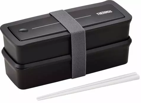 Термос Bento Box 2 Tier Fresh Lunch Box 980 мл черный DJS-980W BK