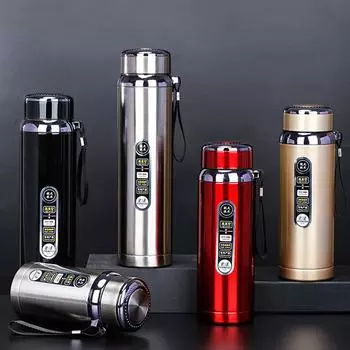 Термос большой емкости 500 мл/750 мл/1000 мл, термосы, портативная термос-чашка из нержавеющей стали, бутылка для воды, кружка для чая, офисный термос 500ml серебряный