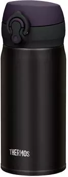 Термос Бутылка для воды с вакуумной изоляцией Мобильная кружка с открыванием одним нажатием 350 мл Полностью черный JNL-352 ALB