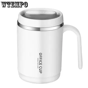 Термос Чашка Большая емкость Изоляционная чашка 500 мл Вакуумные колбы Портативные нержавеющая сталь Термос Чашка Вода Бутылка Для воды Путешествие Чай Кружка Офис термос Чашка 500ml фиолетовый