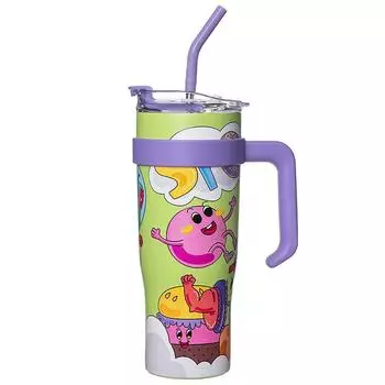 Термос-чашка из нержавеющей стали с трубочкой 1200-1300ML
