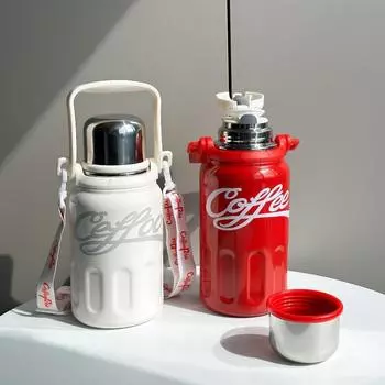 Термос-чашка с ручкой для студентов, термопот большой емкости, портативная, высококачественная чашка из нержавеющей стали 950ml