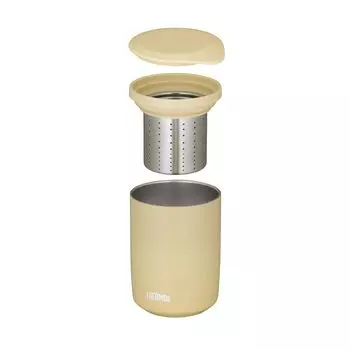 Термос для чая с вакуумной изоляцией 500 мл песочно-бежевый SDBE [С ситечком] JTB-500FI