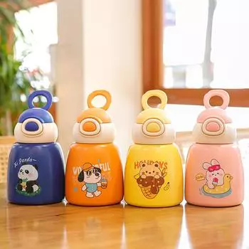 Термос для молока из нержавеющей стали 304 для детей, изолированная герметичная грелка для студентов, термос 480ml розовый