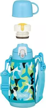 Термос для воды с вакуумной изоляцией Blue Direct поставляется с бутылкой для посещения детского сада или BLWH, 2-х сторонняя бутылка, 0,6 л/0,63 л, белый, питьевой, чашка,