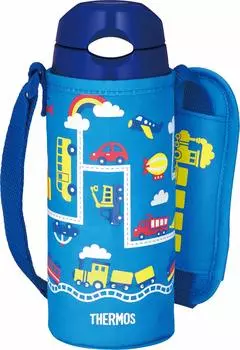 Термос для воды с вакуумной изоляцией, бутылка с соломой, 400 мл, цвет синий, только для холодного хранения FHL-402F BL-N