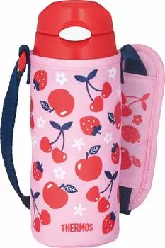 Термос для воды с вакуумной изоляцией, бутылка с соломой, 400 мл, розовый, красный, только для хранения в холодильнике FHL-402F PK-R