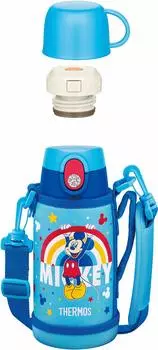 Термос для воды с вакуумной изоляцией Mickey Blue BL 2-Way 0.6L/0.64L FJO-600WFDS синий