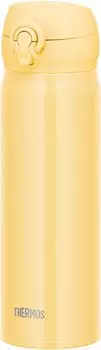 Термос для воды с вакуумной изоляцией, мобильная кружка 500 мл, кремово-желтый, съемный носик для легкой очистки, легкая, открытого типа, из нержавеющей стали, CRY