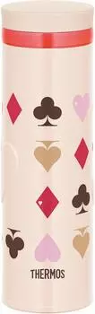 Термос для воды с вакуумной изоляцией, мобильная кружка 500 мл, розовое сердце PHT JNO-502G