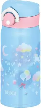 Термос для воды с вакуумной изоляцией, мобильная кружка 350 мл, небесно-голубой SKY JNR-353G