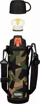 Термос для воды с вакуумной изоляцией, зеленый камуфляж, 2-х местный, 1,0 л/1,03 л FJJ-1000WF GR-C