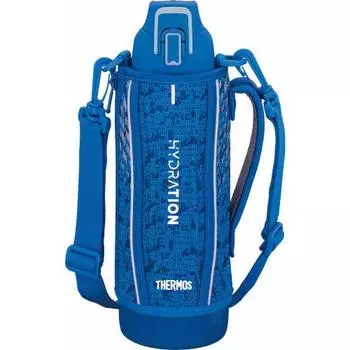 Термос для воды, спортивная бутылка с вакуумной изоляцией, 1 л, синяя, серебристая, только для холодного хранения FHT-1001F BLSL