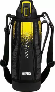 Термос для воды, спортивная бутылка с вакуумной изоляцией, черный камуфляж, 1,0 л, FHT-1000F BK-C