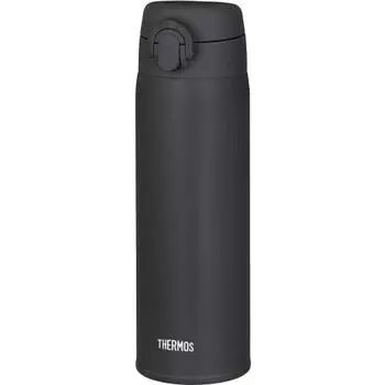 Термос для воды, термокружка с вакуумной изоляцией, 500 мл, темно-серый, съемный носик для легкой очистки, сверхлегкий и компактный, открывается одним нажатием,