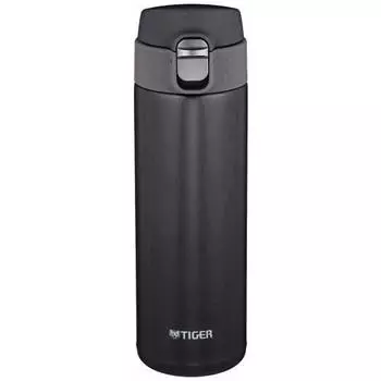 Термос для воды Tiger, кружка-бутылка TIGER, 480 мл, Sahara One Touch, легкая, MMJ-A482KJ, черная