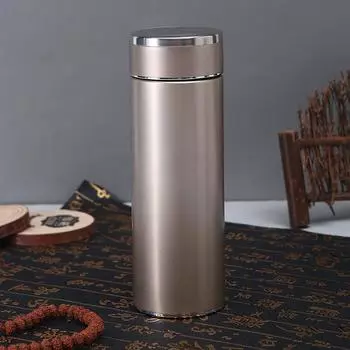 Термос из нержавеющей стали 304 для мужчин и женщин для бизнеса с фильтром. Изысканная простая автомобильная кружка. 400ML синий