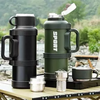 Термос из нержавеющей стали 316, 3 л, кружки для чая/кофе, термокружка для путешествий, термокружка для воды 3L
