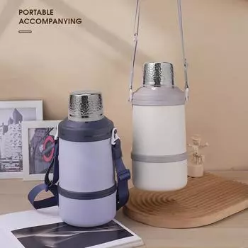 Термос из нержавеющей стали 316, большая емкость, автомобильный термопортативный уличный дорожный чайник 1500ml