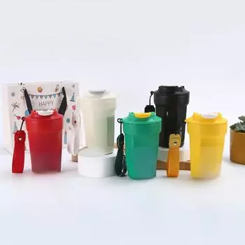 Термос из нержавеющей стали 316 с веревкой, портативная восьмиугольная кофейная чашка, высококачественная двойная вакуумная дорожная чашка 380ml зелёный