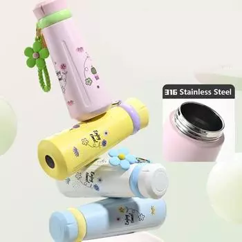 Термос из нержавеющей стали 316, спортивная бутылка для воды, термос для воды, студенческая термокружка с дофамином розовый