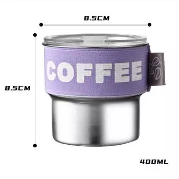 Термос из нержавеющей стали 400 мл, мини-кофейная чашка, маленькая кружка для ликера, переносная бутылка для воды для улицы, автомобильная термокружка 400ml коричневый