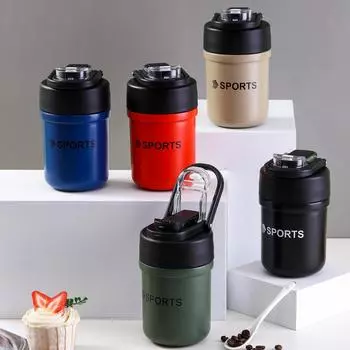 Термос из нержавеющей стали, большая емкость, портативная спортивная бутылка для воды, для альпинизма, велоспорта 380ml