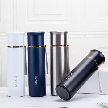 Термос из нержавеющей стали, деловая чашка для воды с тросовым подъемником, женская, в стиле Харадзюку, простая японская мужская автомобильная чашка 480ml