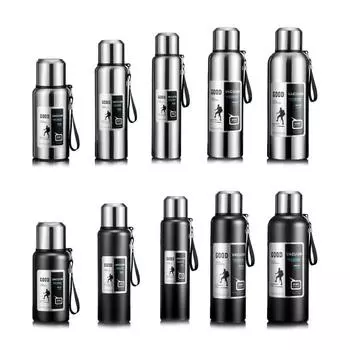 Термос из нержавеющей стали для кофе с герметичной крышкой, двухслойная термоизоляционная чашка, термоизоляционная чашка с длительным сроком службы 500ml чёрный