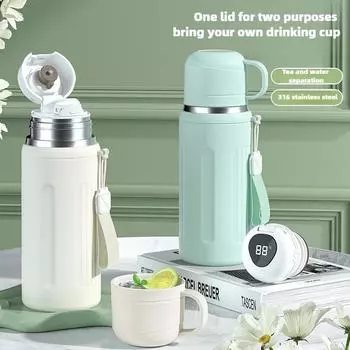 Термос из нержавеющей стали для мальчиков и девочек, для занятий спортом на открытом воздухе, портативный и простой 600ml