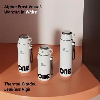 Термос из нержавеющей стали SUS316 с двойной стенкой, изолированный, герметичный, с клапаном сброса давления, эргономичный, портативный, прочный для путешествий 600ml