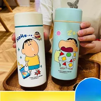 Термос из нержавеющей стали, высокий уровень внешнего вида, большая емкость, прямая чашка для питья с изображением мультяшного персонажа 430ml