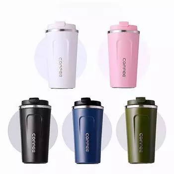 Термос, кофейная кружка, чашка из нержавеющей стали, изолированная бутылка для воды, портативная термос, герметичные чашки, стакан, кофейные кружки 510ML