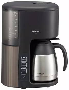 Термос-кофеварка Tiger на 8 чашек, вакуумный сервиз из нержавеющей стали с функцией приготовления льда, цвет черный (ТИГР) ACE-S080KQ
