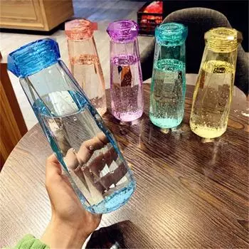 Термос объемом 400 мл подходит для занятий спортом на открытом воздухе, прозрачная термостойкая бутылка для воды, цветная стеклянная кружка 301-400ml зелёный