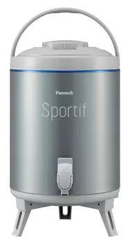 Термос Peacock Industrial Кувшин для воды Peacock, сделанный в Японии, холодный и теплый, легко моется, широкое горлышко, сохраняет холод, большая емкость, легкий, удобный для хранения серебряный