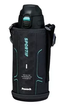 Термос Peacock, промышленная бутылка для воды Peacock объемом 800 мл, с вакуумной изоляцией, для хранения в холодильнике, с функцией One Touch Direct, в комплекте полностью моющийся чехол