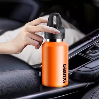 Термос с одним нажатием кнопки, портативная термокружка из нержавеющей стали, термос, термос, бутылка для холодной и спортивной воды, автомобильная чашка для чая 370-700ML