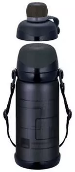 Термос с вакуумной изоляцией, черный металлик MBK, 2-х местный, 0,8 л/0,82 л FEG-800W чёрный