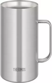 Термос с вакуумной изоляцией, кружка 1 л, нержавеющая сталь, можно мыть в посудомоечной машине, термос, структура, пивная кружка S1, тепло/холод JDK-1001