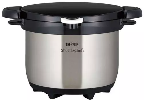 Термос с вакуумной изоляцией Shuttle Chef 3 to 5 Прозрачная нержавеющая сталь CS 3.0L (для людей) КБГ-3000