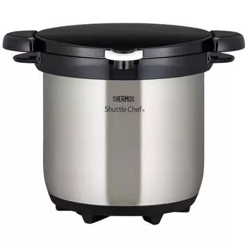 Термос с вакуумной изоляцией Shuttle Chef 4.5л (для 4-6 человек) Прозрачная нержавеющая сталь KBG-4500 CS