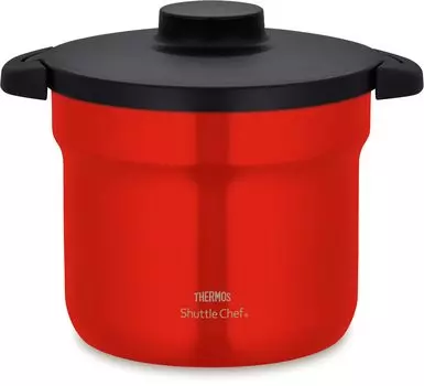 Термос с вакуумной изоляцией Shuttle Chef 4 to 6 Urban Red Cera Protect Coat UR 4.3L (для людей) КБЖ-4502